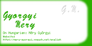 gyorgyi mery business card